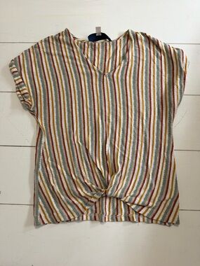 Blue Rain Stripped Top
